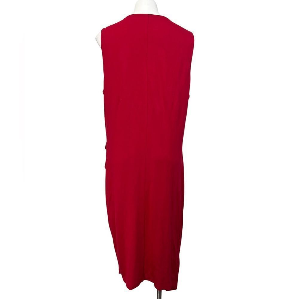 Torrid plus size 3X red sleeveless ruched sheath dress - Picture 3 of 5